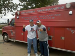 Texans Bullhorn Tailgaters Firetruck