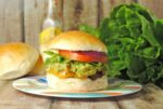 Jerk Burgers with Grilled Pineapple Guacamole