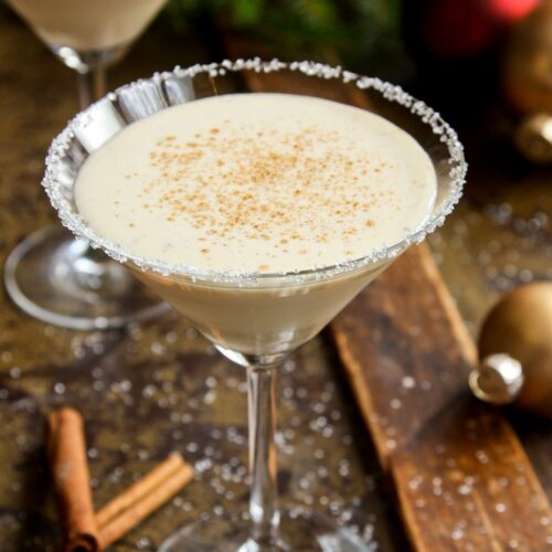 Get in the holiday spirit with Angela's eggnog cocktail