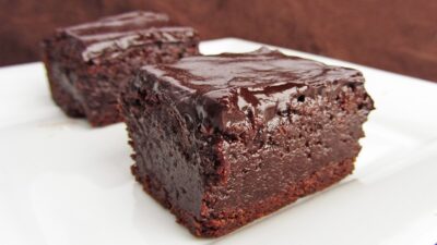 Chewy, fudgy - beer-filled- brownies