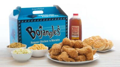 Bojangles' "Big Bo Box" in Carolina Panthers blue