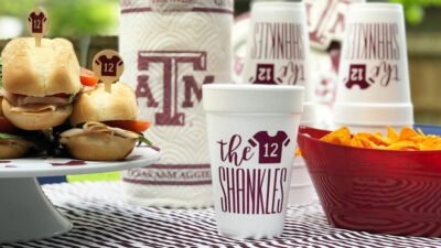 October giveaway! Personalized tailgating party supplies 1