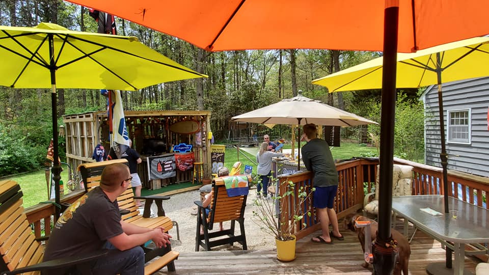 Homegating for a NASCAR race in the backyard