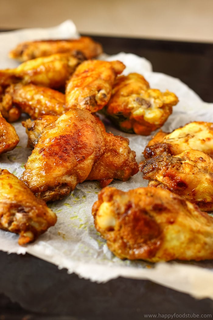 curry spiced baked chicken wings