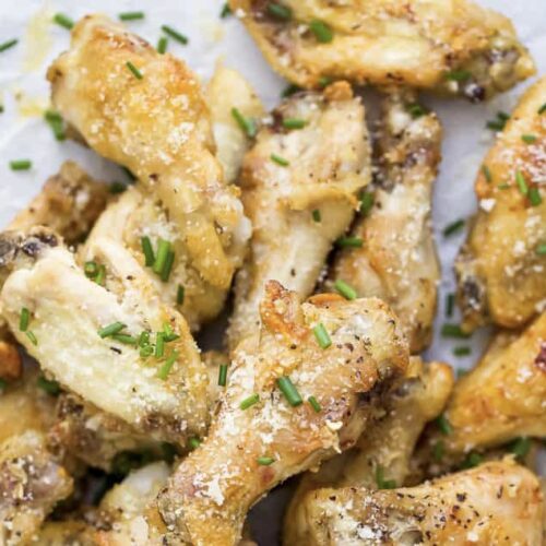 garlic parmesan baked chicken wings