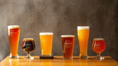 Full range of 6 beers by Crafters Brewing