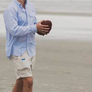 Apparel with purpose: shorts pocket doubles as koozie
