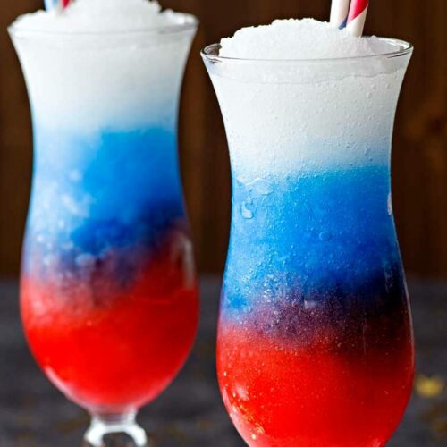 Red, White and Blue Vodka Lemonade Slush