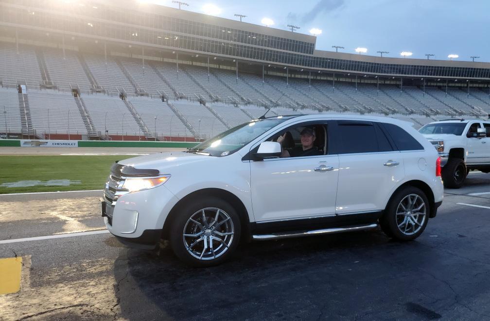 Travis Durkee taking a spin on the Atlanta Motor Speedway oval