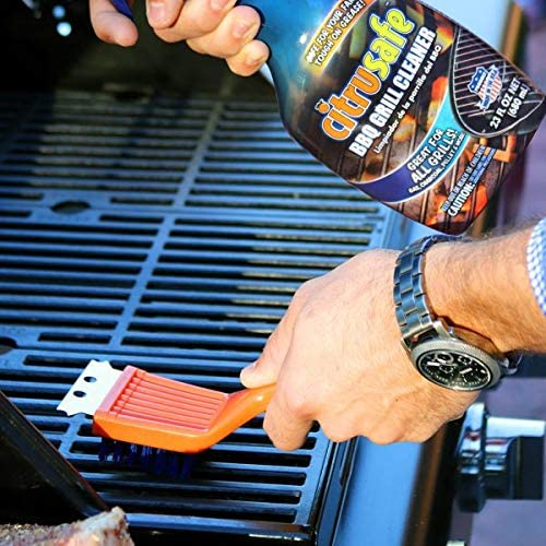 CitruSafe 16 Fl Oz BBQ Grill Cleaner Two Pack (32 Fl Oz Total) - Cleans  Burnt Food and Grease from Grill Grates - Great for Gas and Charcoal Grills