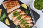 Brazilian Style Grilled Turkey Breast with Salsa Verde