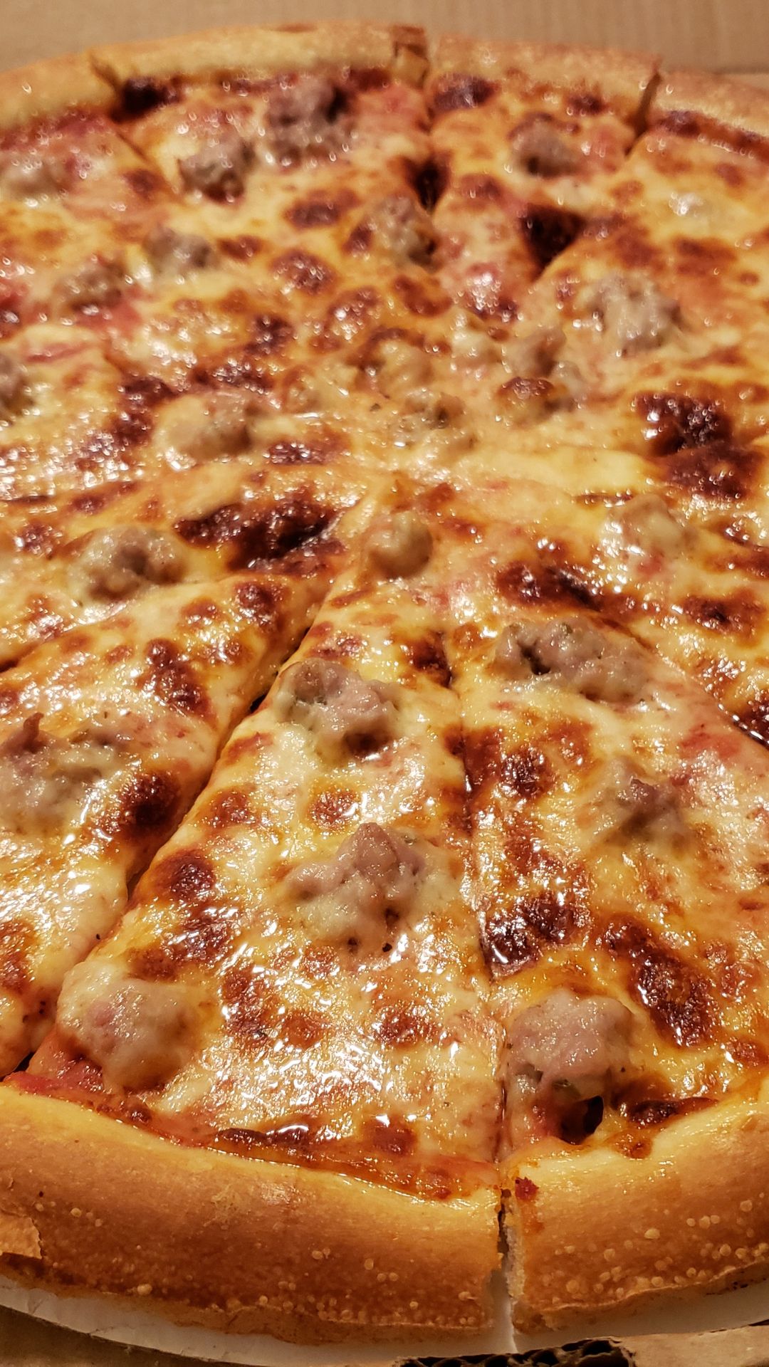 Grilled Three-Cheese Sausage Pizza
