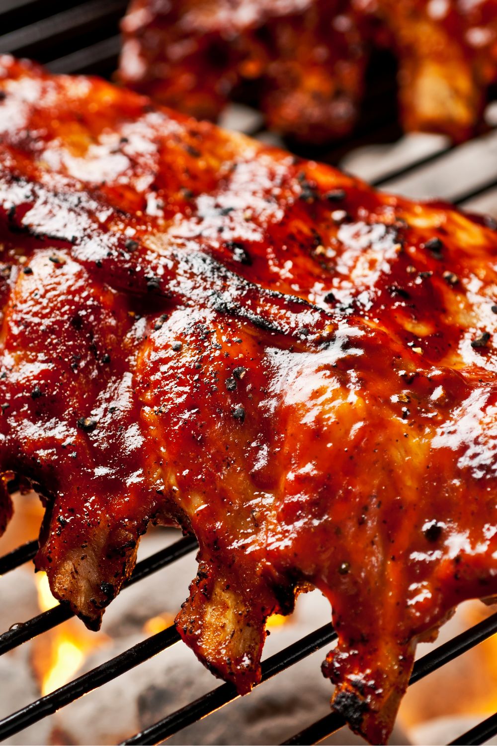 Busha Browne bbq ribs on a grill.