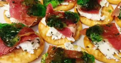 Sweet and Salty Bites on a plate.
