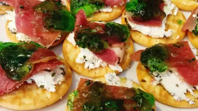 Sweet and Salty Bites on a plate.