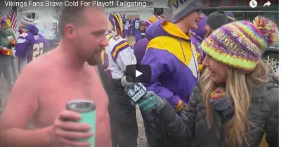 Vikings fan takes tailgating to polar extremes 1