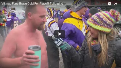 Vikings fan takes tailgating to polar extremes 1