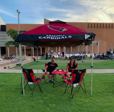 Inside Tailgating Lounge tour stop 3: sets up in the desert 5 RA DM under tent