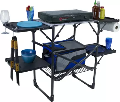 A Portable Grill And Other Tailgating Equipment
