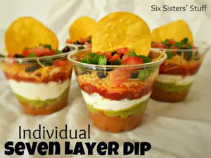 The Ultimate Menu Planning Guide For Super Bowl LVI 30 Individual Seven Layer Dip 300x225 1