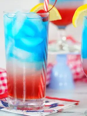 Red White and Blue Layered Cocktail